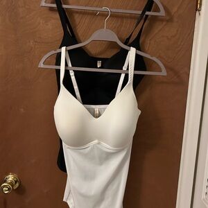 Rhonda Shear Black and White Smooth Shapewear Camisoles 2 for $20